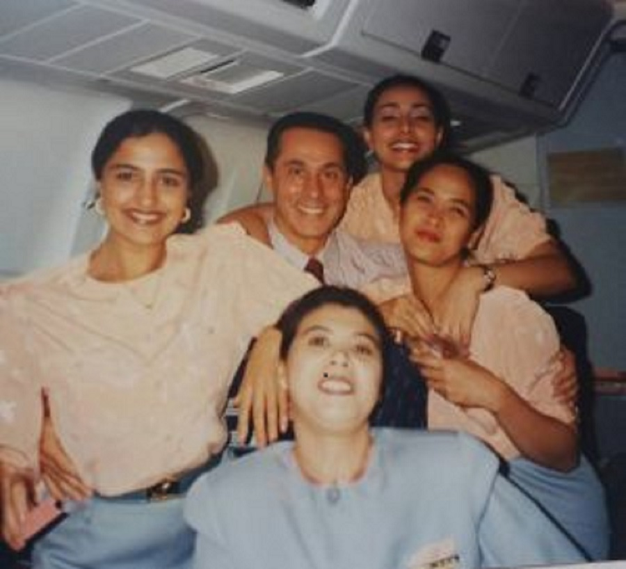 Rafius durante gli anni di lavoro nel settore dell'aviazione