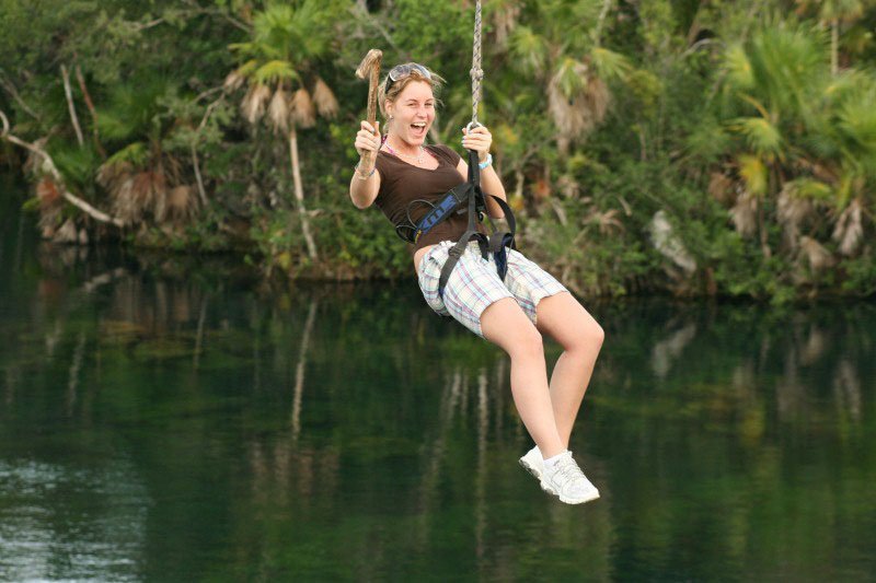 Zipline al Parque Tankah vicino Tulum